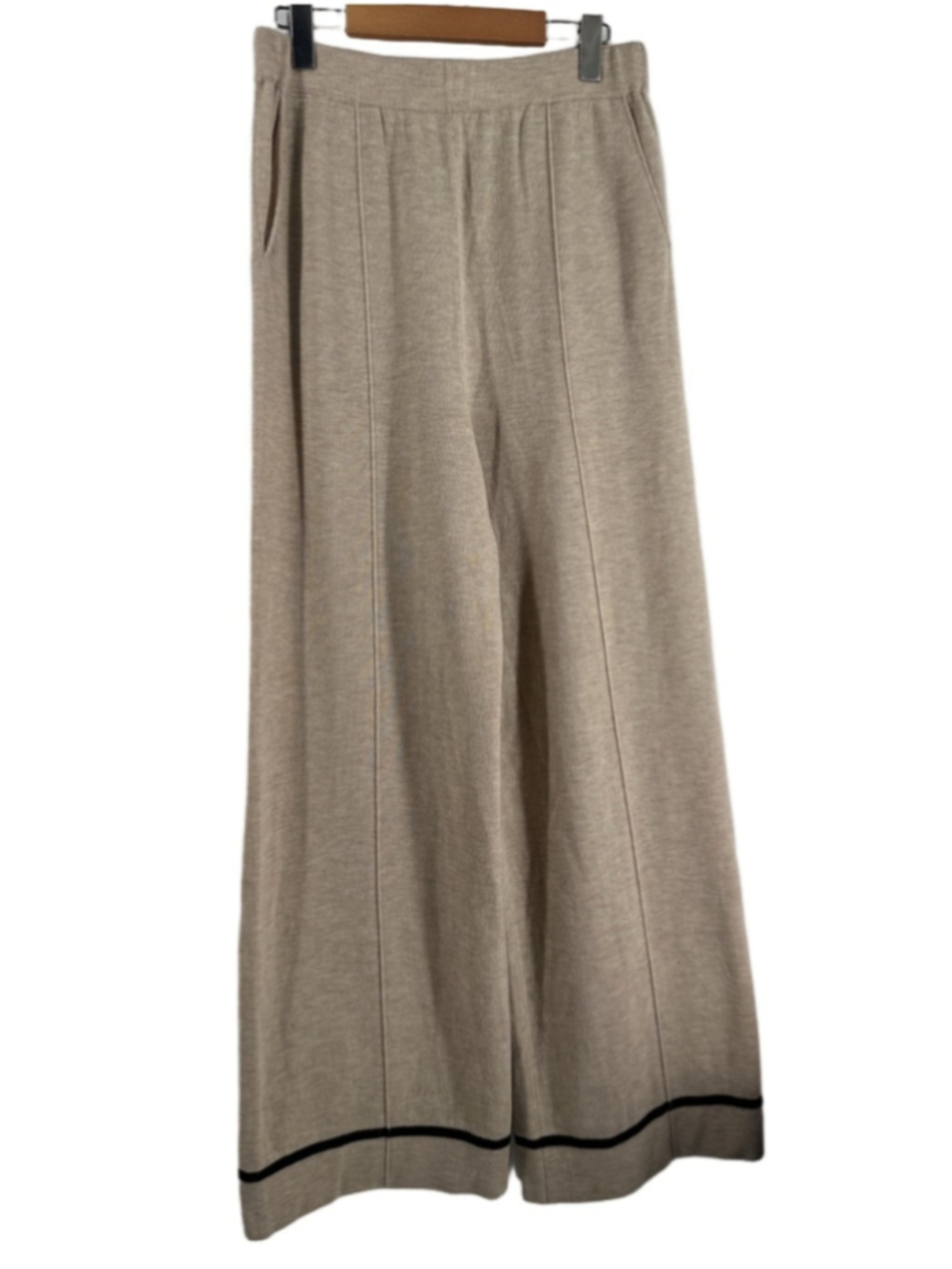 Notshy Liberty Merino Wool Trousers wide leg paternal luxury minimalist sz lg